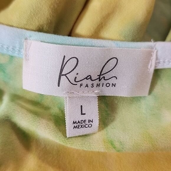 NWOT Riah Fashion Tiered Tie Dye Dress Size Large‎ - Picture 2 of 14